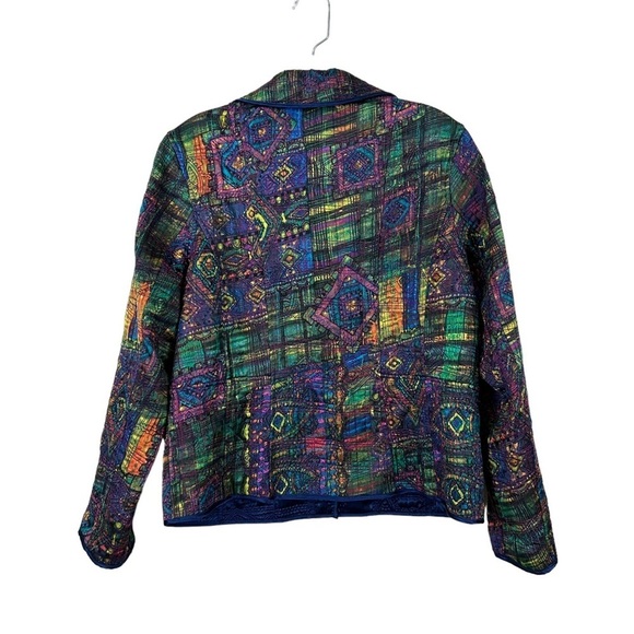 Chicos Quilted Button Up Reversible Lightweight Jacket - Picture 9 of 13